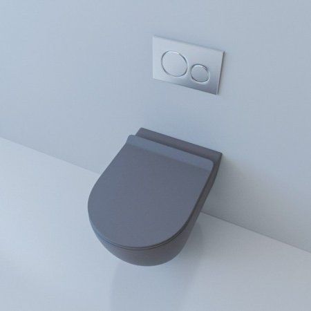 Унитаз подвесной Esbano Garcia безободковый, серый матовый