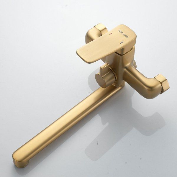 Смеситель для ванны однорычажный  Shevanik S9902G, Золотой сатин