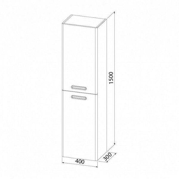 Шкаф-пенал IDDIS Brick 40 подвесной белый (BRBFI4DQ0WRN0iIV97NC)