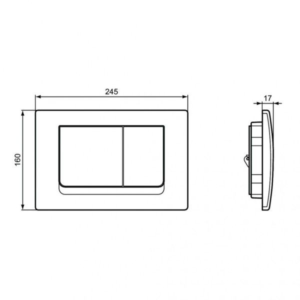 Кнопка смыва Ideal Standard Prosys Solea R0109AC белый