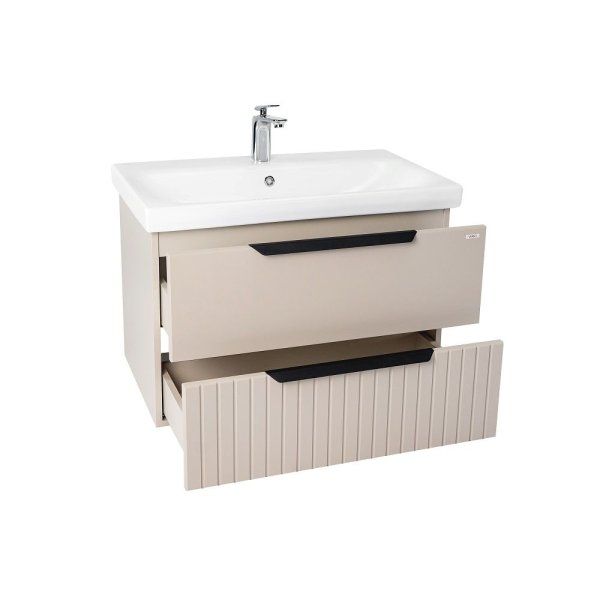 Тумба VIANT "Сицилия" MODUO 80 2 ящика подвесная капучино 425x764x520 (VSIC80MDCAP-T2YP)