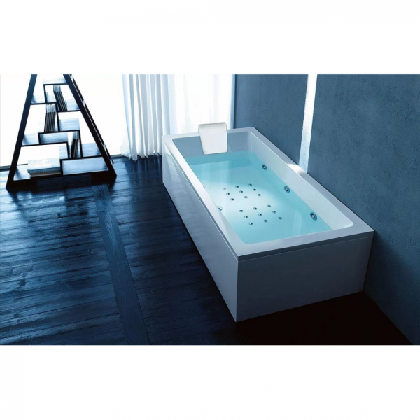 Ванна Gruppo Treesse Quadra V078E+V078F+V078LD+BIG+MIX SX с гидромассажем, белый