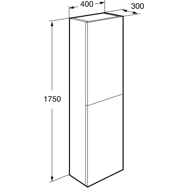 Пенал Roca Ona A857635513 подвесной L/R, зеленый матовый