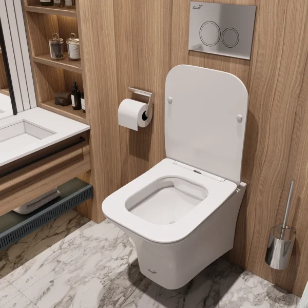 Унитаз подвесной Ceruttispa Vettore Aria  CT9242 безободковый, с сиденьем микролифт, белый матовый