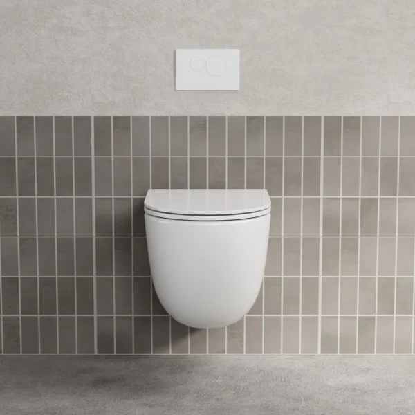 Унитаз подвесной Abber Bequem AC1131TC безободковый, торнадо, с сиденьем микролифт, белый