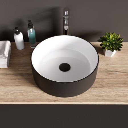 Раковина Grossman GR-4040BW 36 белая, черная