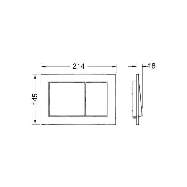 Система инсталляции для унитаза Tece Base 9400400 с кнопкой смыва