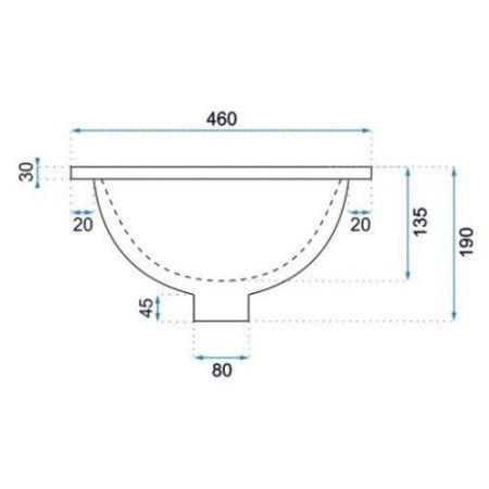 Умывальник Rea Adela U6653 белый