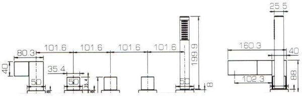 Смеситель Bravat Magic Cube F564124C-1 для ванны