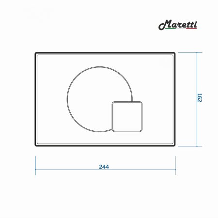 Клавиша смыва Maretti Elio AC12EL-560, черный