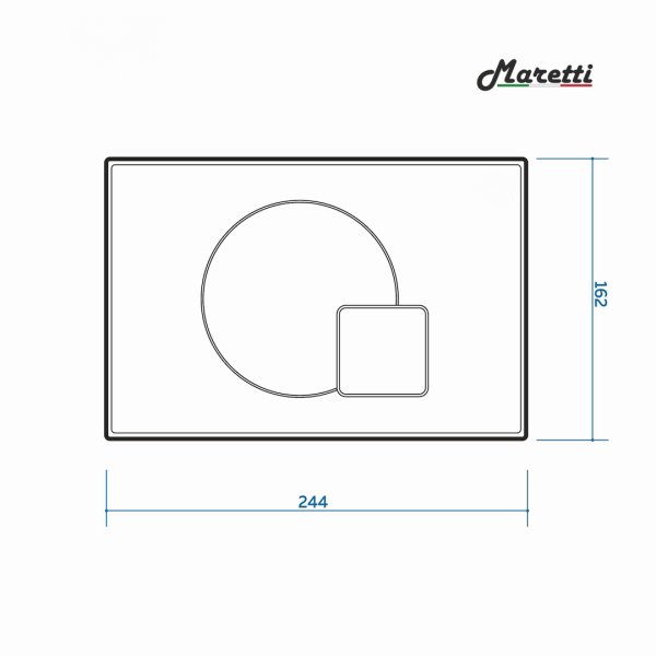 Клавиша смыва Maretti Elio AC12EL-560, черный