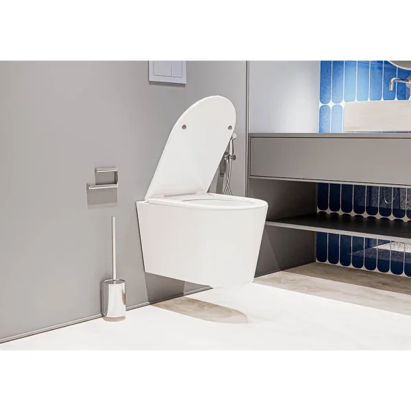 Унитаз подвесной Veconi Ruga VRU-52T безободковый, торнадо, с сиденьем микролифт, белый