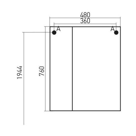 Зеркало-шкаф MIXLINE БРИЗ-50 (529865)