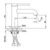 Смеситель для раковины Gappo G06-6 G1006-6 черный