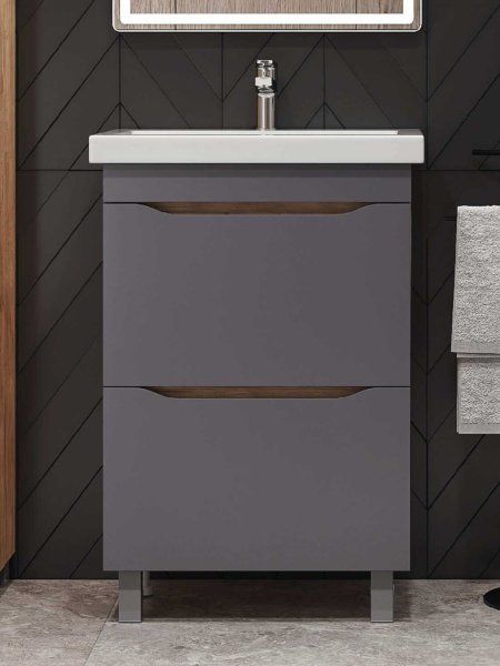 Тумба под раковину VIGO Wave 600-0-2 (Como), поставляется в разобранном виде (358 дуб золотой)