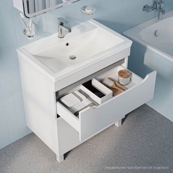 Тумба напольная, 70 см, белый, Sky, IDDIS, SKY70WFi95 подходит умыв. 4077000i28