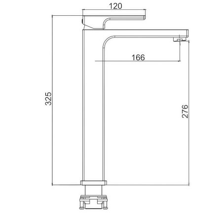 Смеситель для раковины высокий Gappo G1018-2, хром