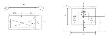 Раковина Cezares Mikado MIK80/B 80 белая