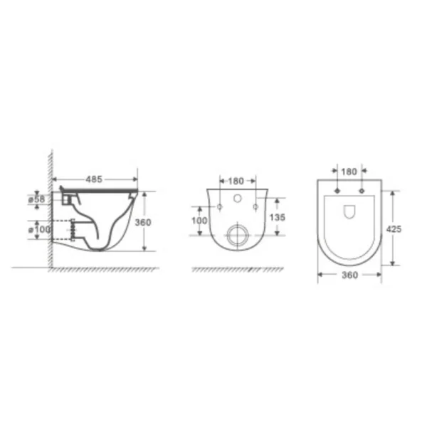 Унитаз подвесной WeltWasser Telbach 004GL-WT безободковый, с сиденьем микролифт, белый