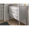 Тумба под раковину Berloni Bagno Suite Vintage SUVBS2C90C/110/CHA.CL 90 белый матовый