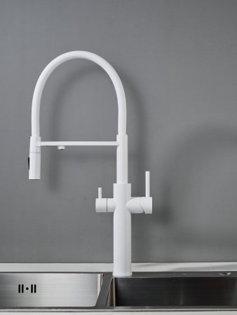 Смеситель для кухни Shevanik S478C, Белый