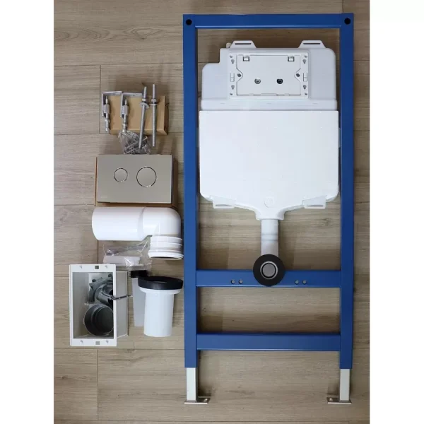 Инсталляция для подвесного унитаза с клавишей смыва круглыми кнопками Vieir VRQ60-B