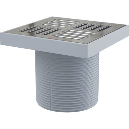 Решетка с горловиной трапа AlcaPlast APV0400 нержавеющая сталь