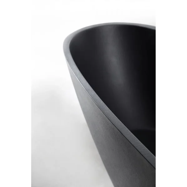 Ванна из литьевого мрамора Abber Dortmund AM9911B 170x75 см, отдельностоящая, черный матовый