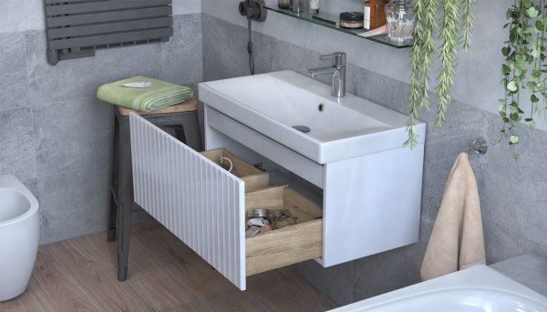 Тумба подвесная Velvex Compo 80.1Y, белый (tp.COM.9696.80.1Y белый глянец)