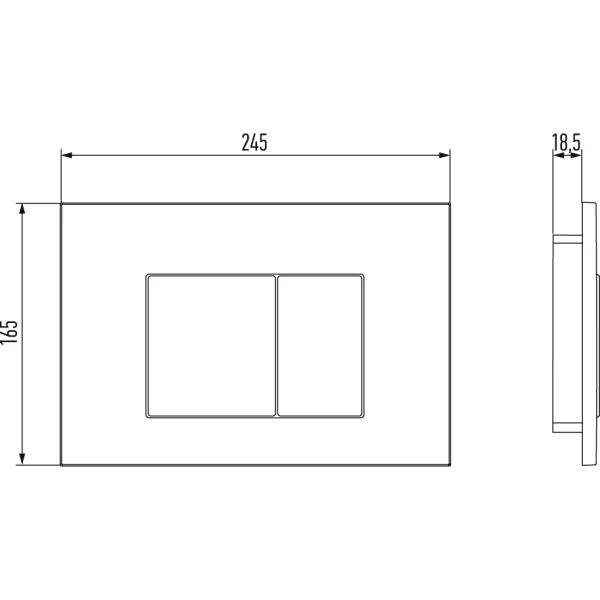 Кнопка смыва Jacob Delafon E38065-MWH для инсталляции, белый матовый