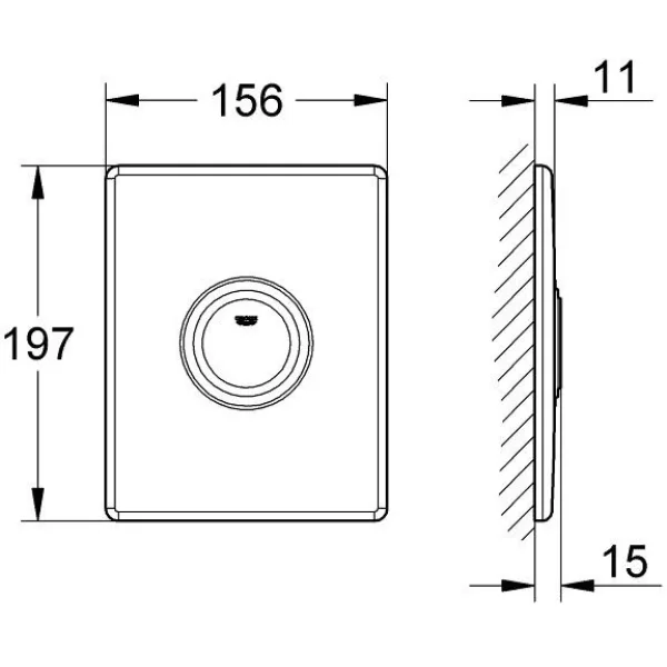 Кнопка смыва Grohe Atrio 38670000 для инсталляции, хром