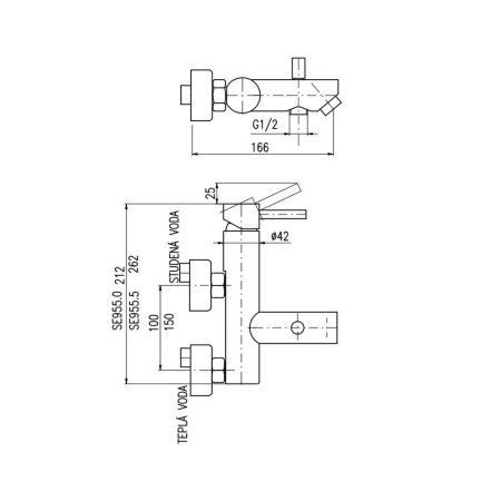 Смеситель Rav Slezak Seina SE954.5Z для ванны золото