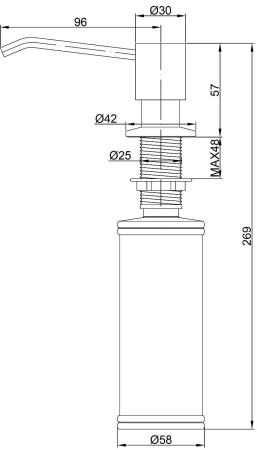 Дозатор для жидкого мыла Paulmark Rein D002-CR, хром