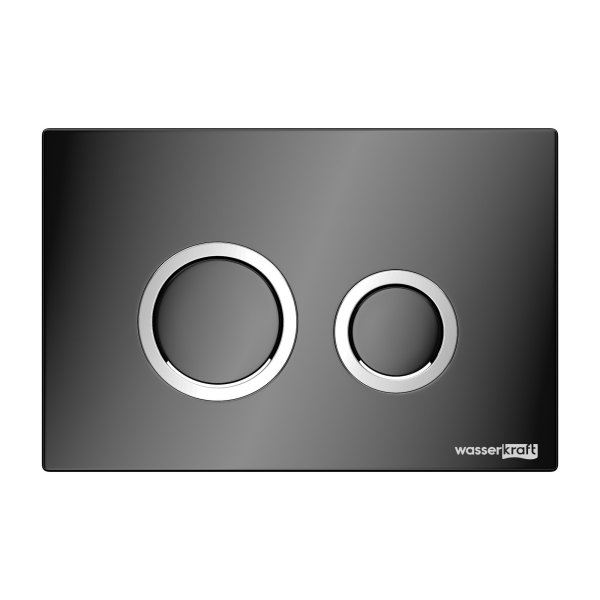 Кнопка смыва WasserKRAFT PB01 черный, хром