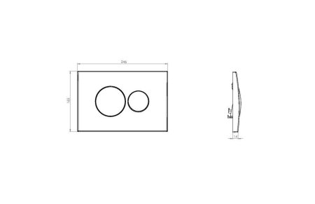 Кнопка смыва Vincea VFP-731CH хром