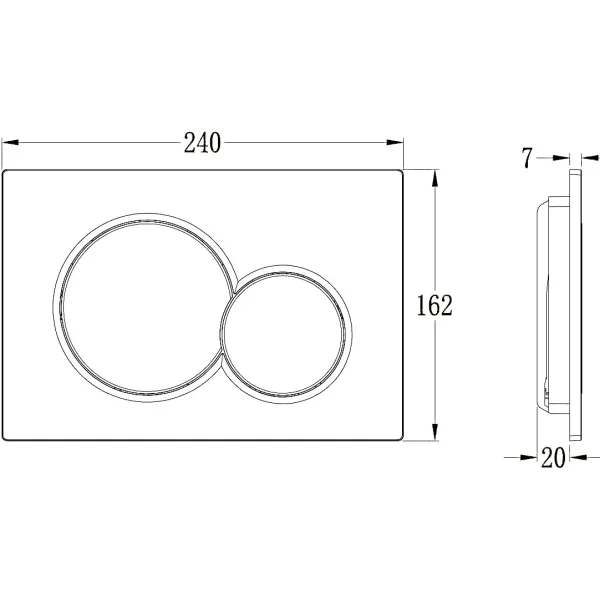 Кнопка смыва Vincea VFP-202CH для инсталляции, хром