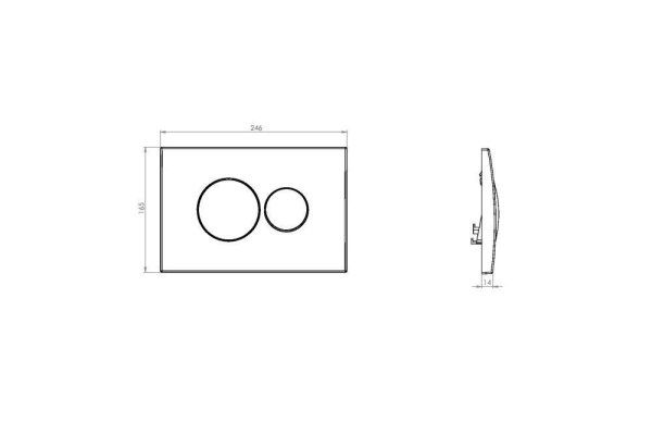 Кнопка смыва Vincea VFP-731MG серый матовый