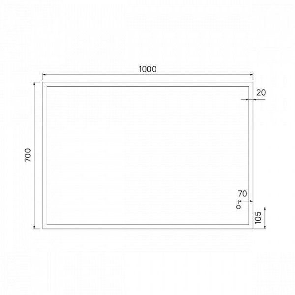 Зеркало IDDIS Brick 100 см (BRAEI1CR00YE0iJQ98OB)
