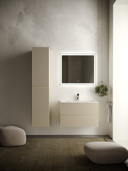 Тумба подвесная SANCOS Snob R 790х445х500, c двумя ящиками оснащенными доводчиками, Beige Soft , SNR80CE