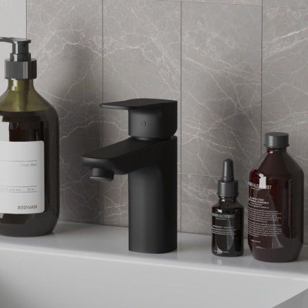 Смеситель для раковины Paini Viva Style без донного клапана, черный P4YO205