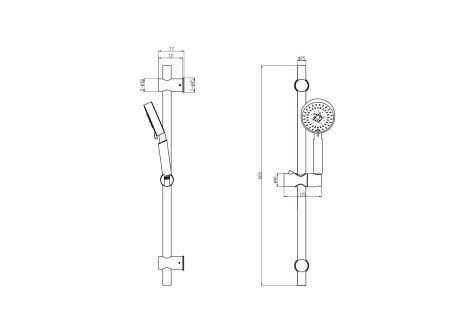 Душевой гарнитур OLIVE'S с лейкой (BD04B)