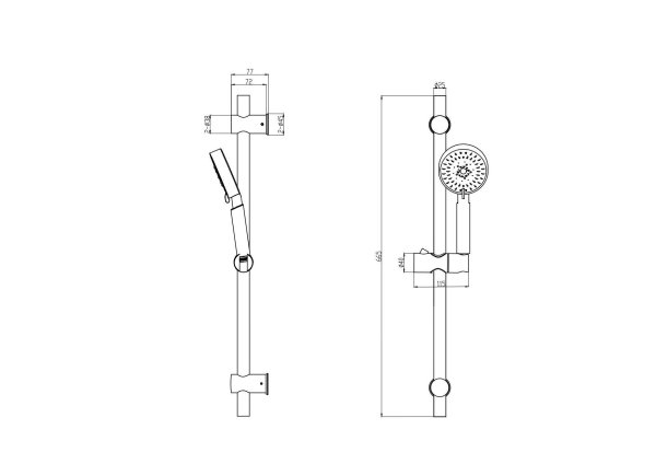 Душевой гарнитур OLIVE'S с лейкой (BD04W)