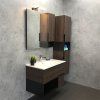 Тумба-умывальник COMFORTY "Франкфурт-75" дуб шоколадно-коричневый с раковиной COMFORTY 75E