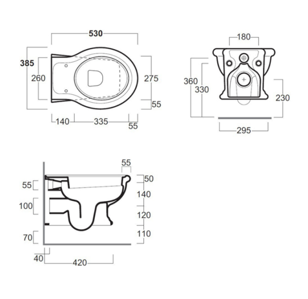 Унитаз подвесной Simas Lante LA18bi rimless белый