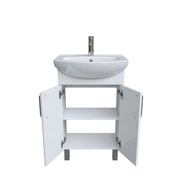 Тумба с раковиной IDDIS Optima Home OPUBH5PU5WDSFiOR95WCK 55 белый