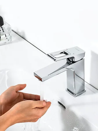 Смеситель для раковины однорычажный  Gappo G1018-1, хром