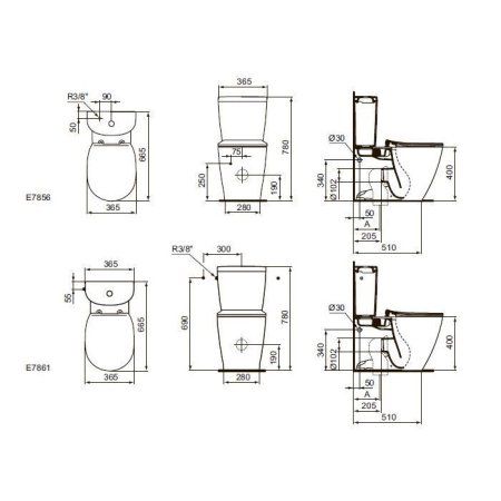Унитаз-компакт Ideal Standard Connect AquaBlade E039701 полукруглый