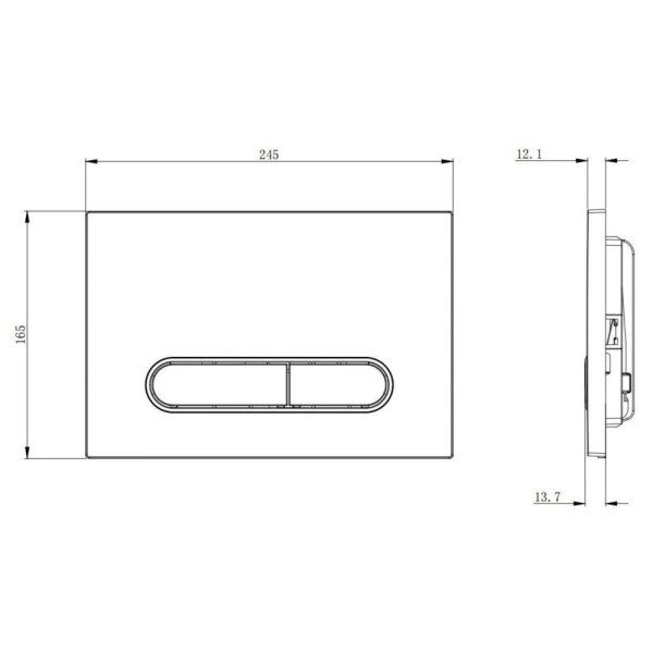 Кнопка смыва Boheme 667-G золото