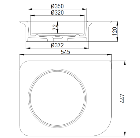 Раковина Salini Ninfea 110521M 54,5x44,7 белый матовый