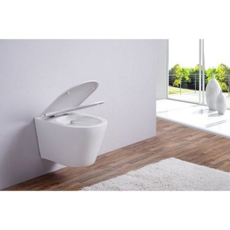 Унитаз подвесной Esbano Clavel безободковый, белый матовый